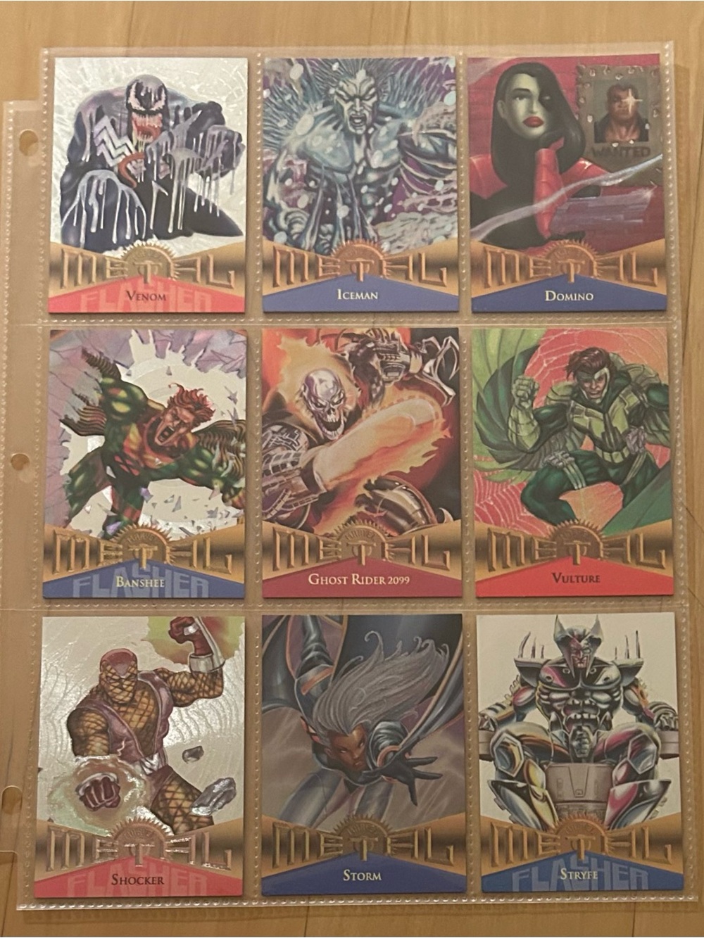 Marvel Metal Collector’s Cards (Lot of 9) - VGC